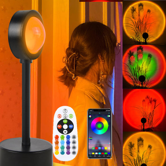 Lámpara Proyector Atardecer: Luz Nocturna Decorativa para Pared — foto 1