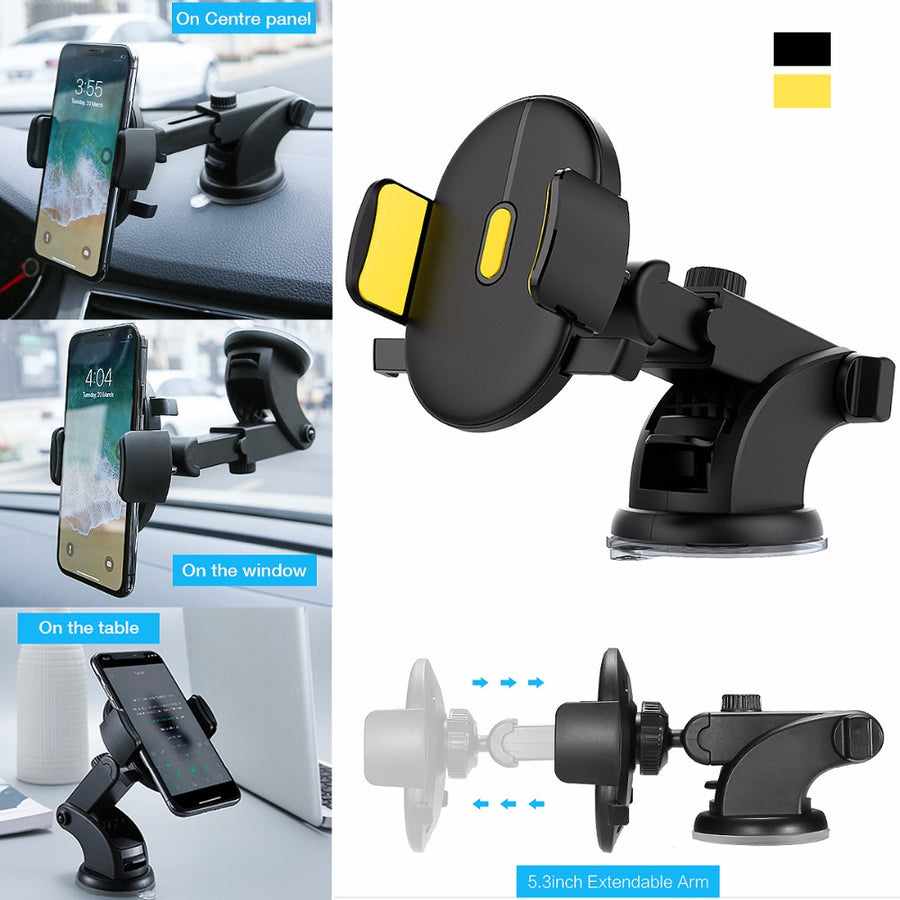 Soporte Telescópico para Celular con Ventosa para Auto - Ajuste 360° — foto 1