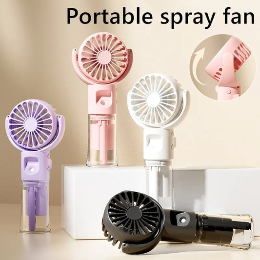 Ventilador Portátil con Nebulizador 4 Velocidades USB para Verano — foto 1