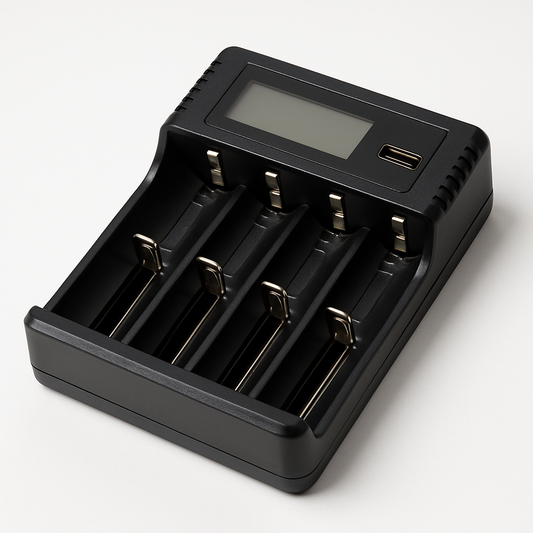 Cargador USB 4 Slots 18650 – Litio alta corriente — foto principal