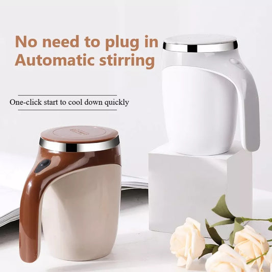 Taza Eléctrica Revolvente Recargable para Café y Batidos — CJ 2