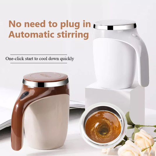 Taza Eléctrica Revolvente Recargable para Café y Batidos — CJ 1