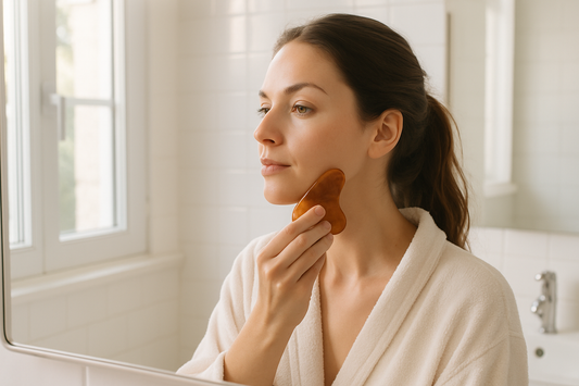 Rodillo Facial de Cuarzo + Gua Sha (kit 2 piezas) — imagen 2